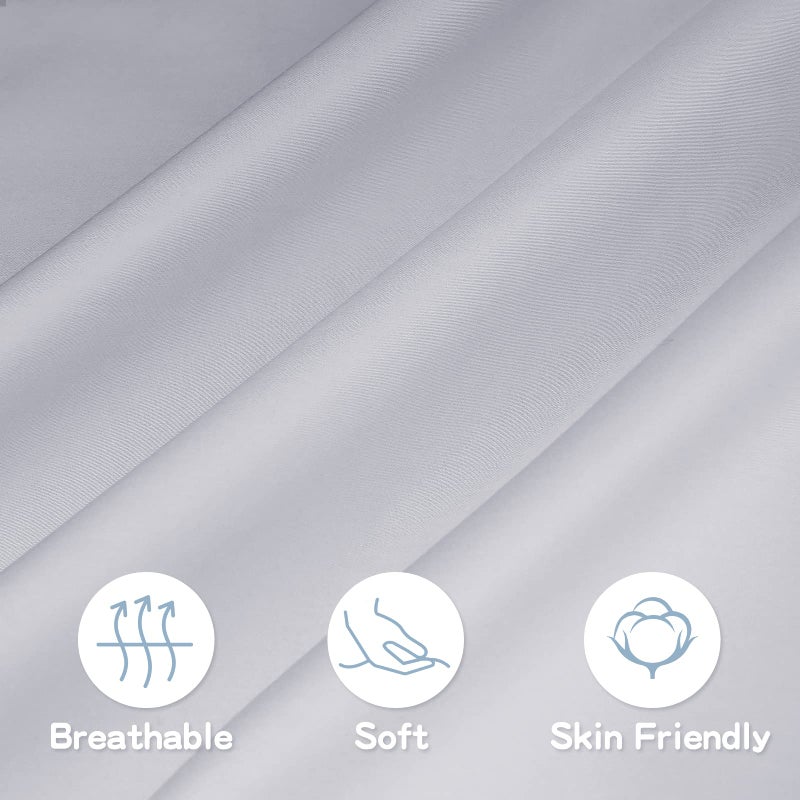 LULUSILK Organic Cotton Toddler Pillowcase 2 Pack, 14 x 20 Travel Pillow Case Cover for Babies, Kids, Boys and Girls, Soft and Breathable Small Pillow Cases with Envelope Closure, Light Grey - Image 3